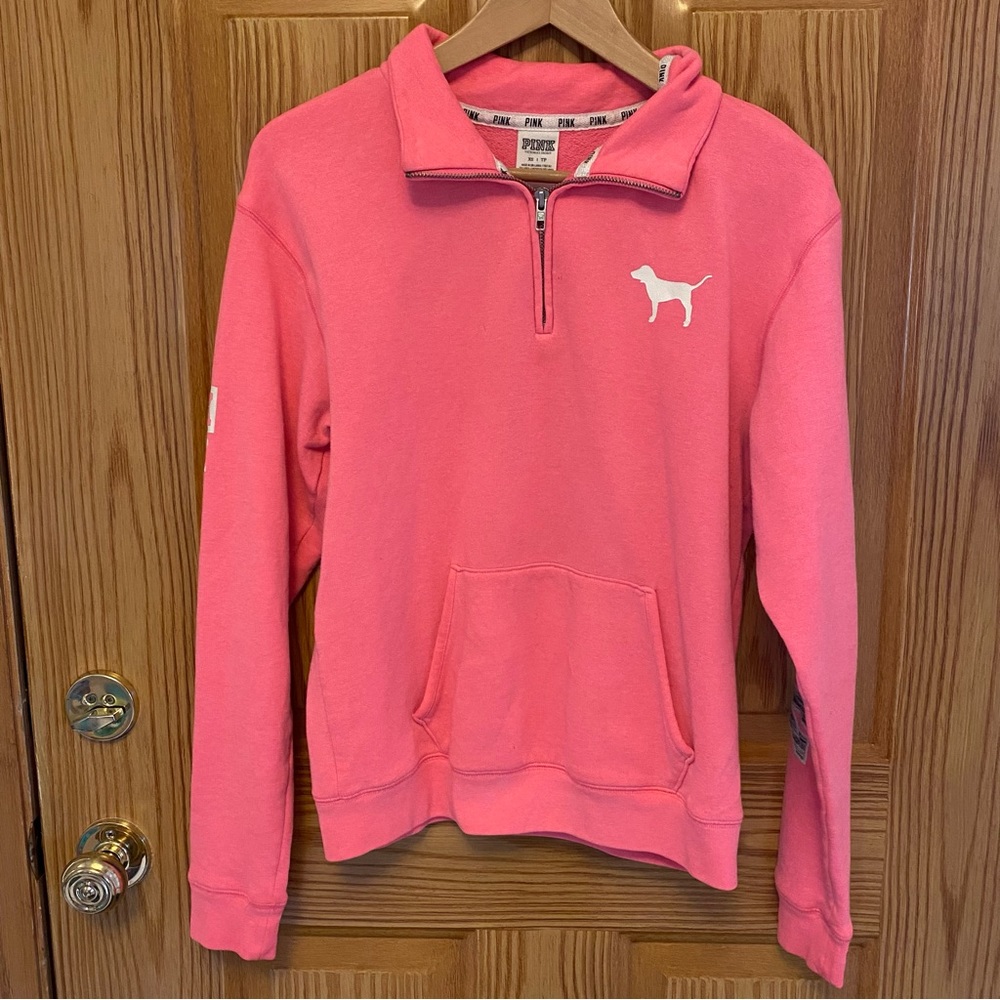 Victoria’s Secret Pink Pink Colored Pullover Quarter-zip XS
